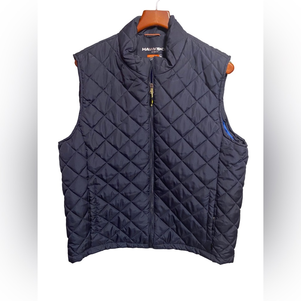 HAWKE & CO‎ Navy Performance Zip Lightweight Puffer Vest Mens Size XL